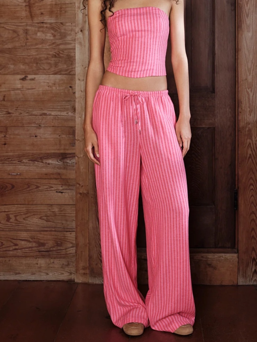 Dairy Boy Everyday Linen Pant - Picnic Stripe Size XL NWOT